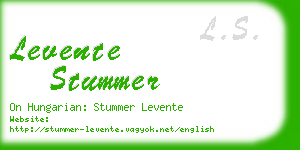 levente stummer business card